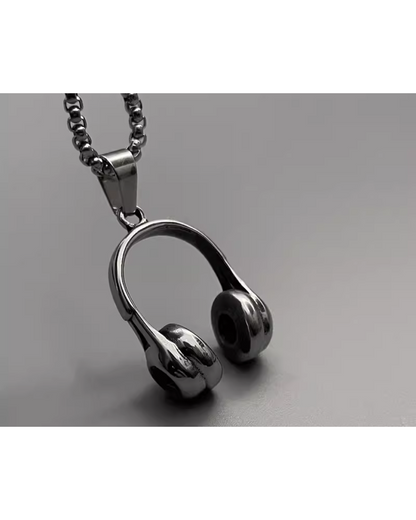 ヘッドフォンシルバーネックレス　L0311