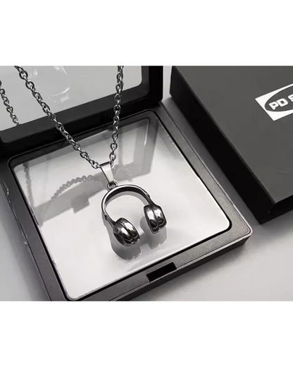 ヘッドフォンシルバーネックレス　L0311