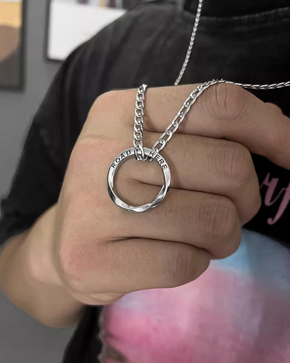 シルバーリングネックレス　L0313