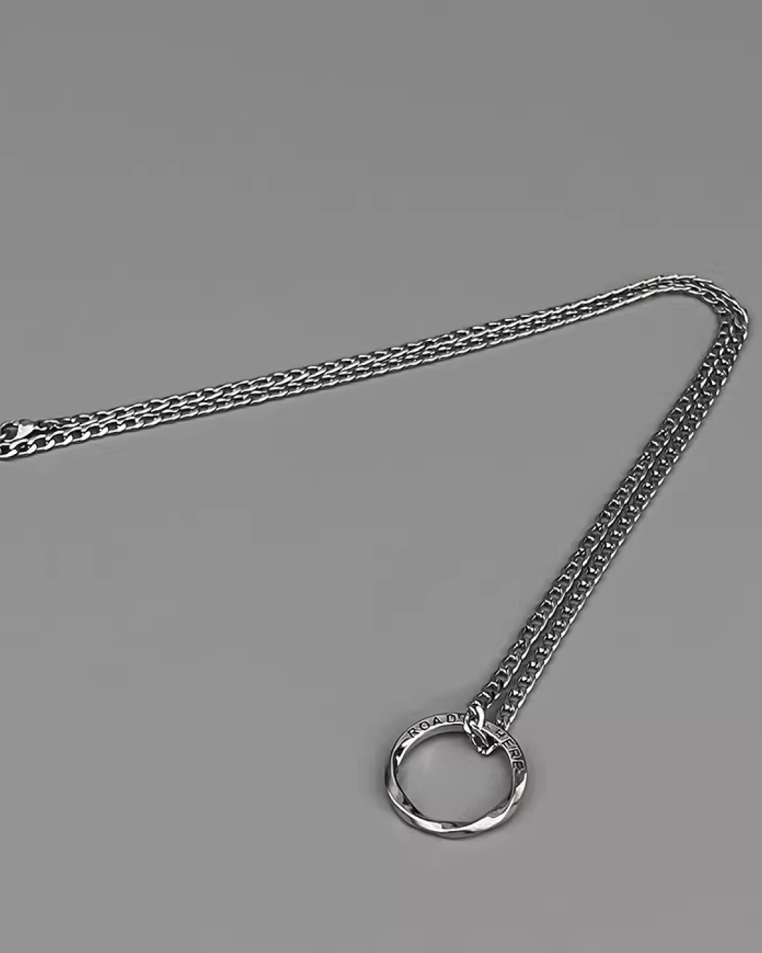 シルバーリングネックレス　L0313