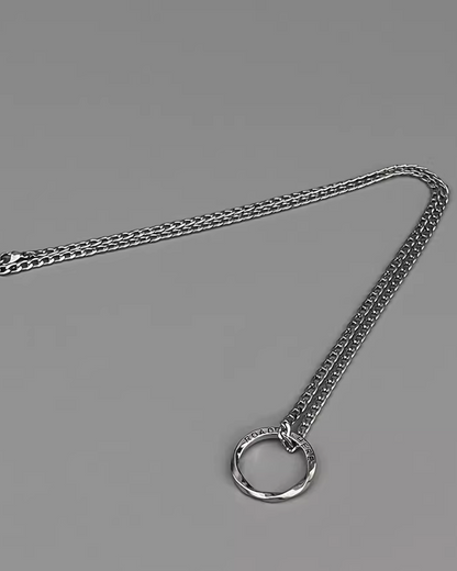シルバーリングネックレス　L0313
