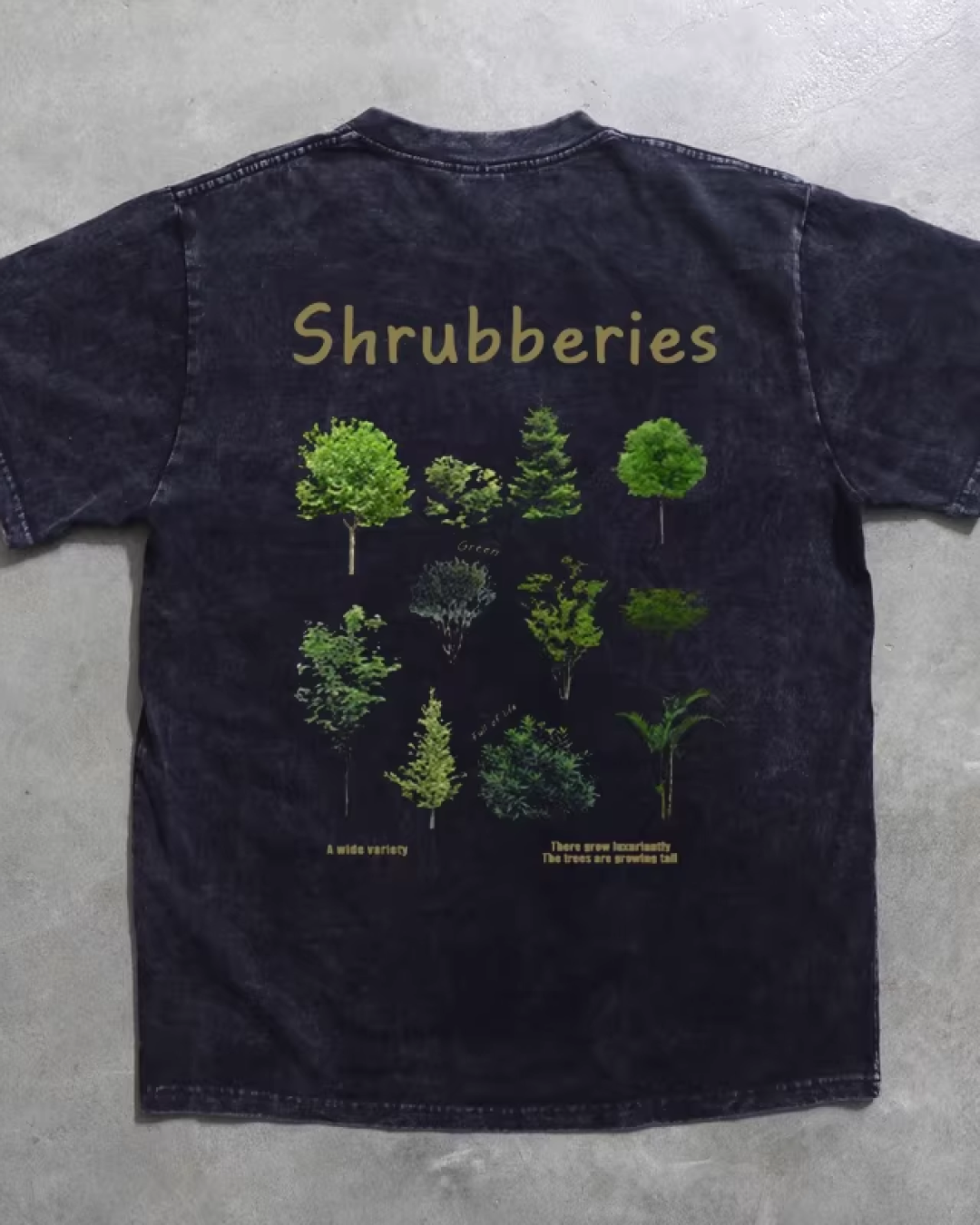 バックウッドプリントTシャツ L0325