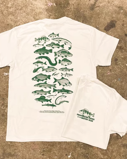 バックフィッシュプリントTシャツ L0330