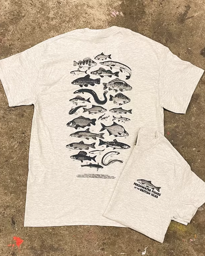 バックフィッシュプリントTシャツ L0330