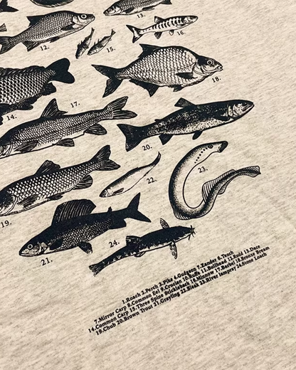 バックフィッシュプリントTシャツ L0330