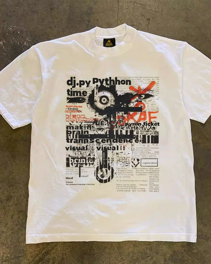 スクエアマルチデザインTシャツ L0333