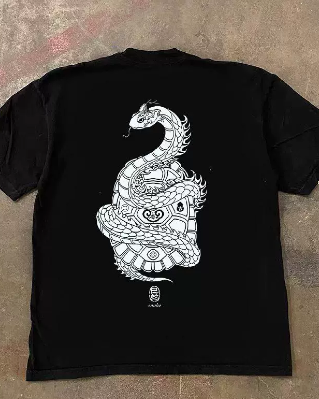 バックスネークTシャツ L0339