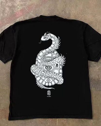 バックスネークTシャツ L0339