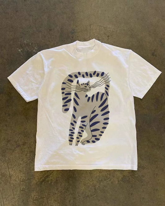 アニマルプリントTシャツ L0345