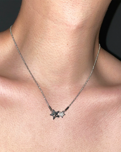 ダブルスターネックレス　L0349