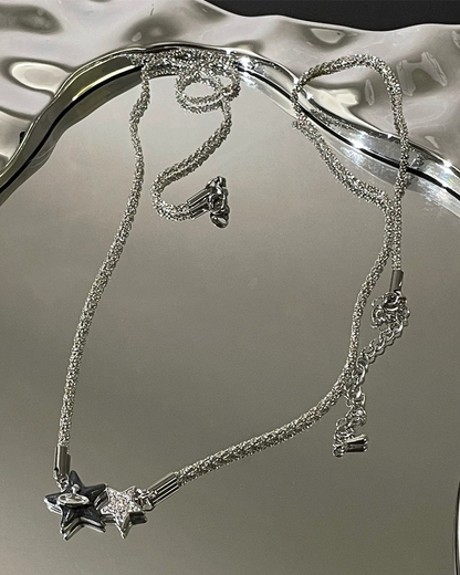 ダブルスターネックレス　L0349