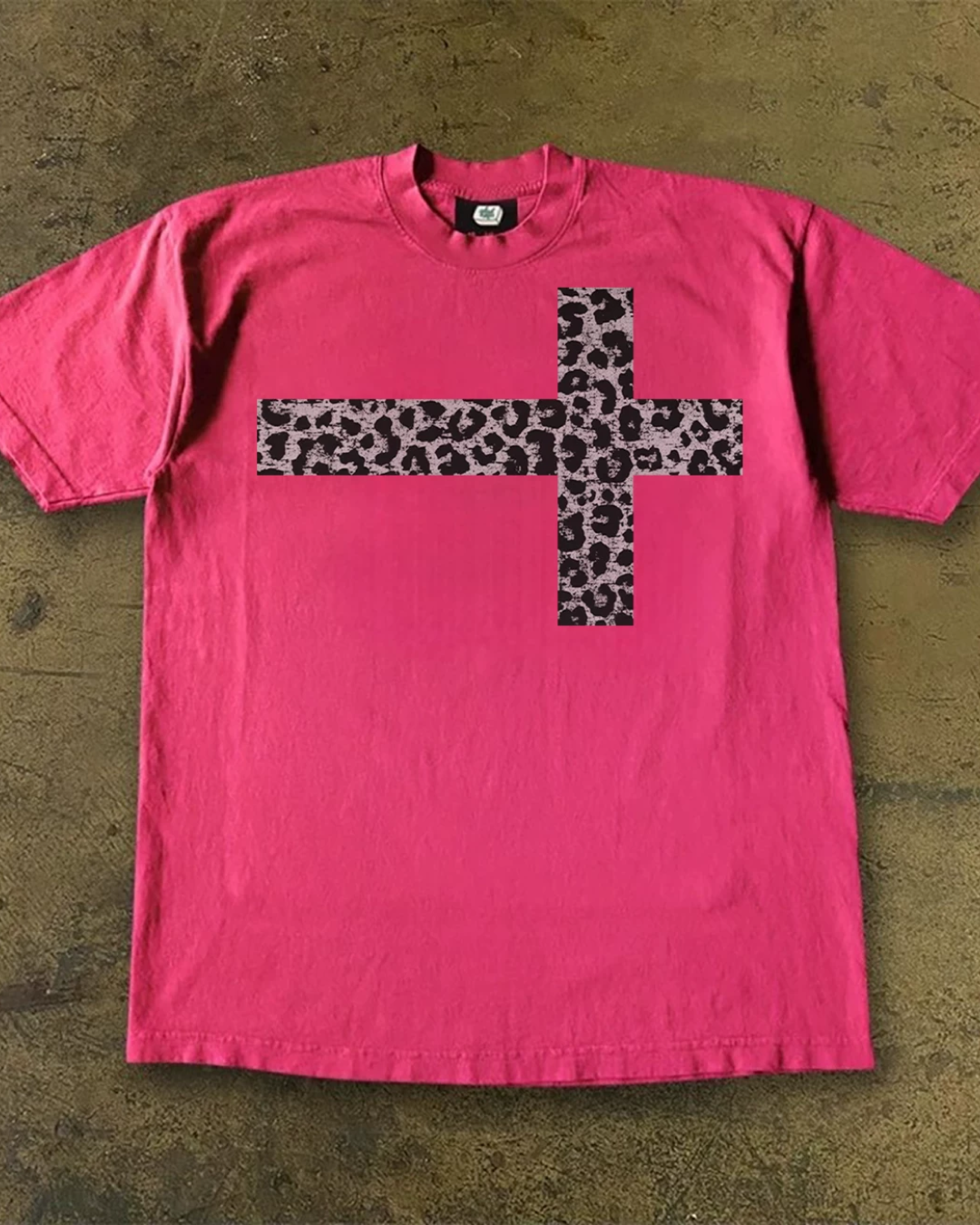 レオパードクロスTシャツ L0353