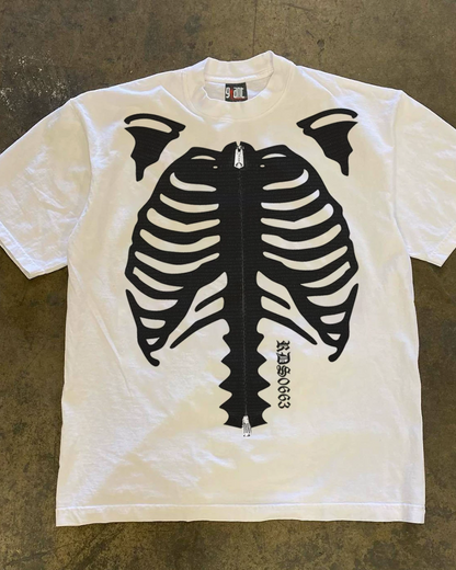 ジップボーンデザインTシャツ L0356
