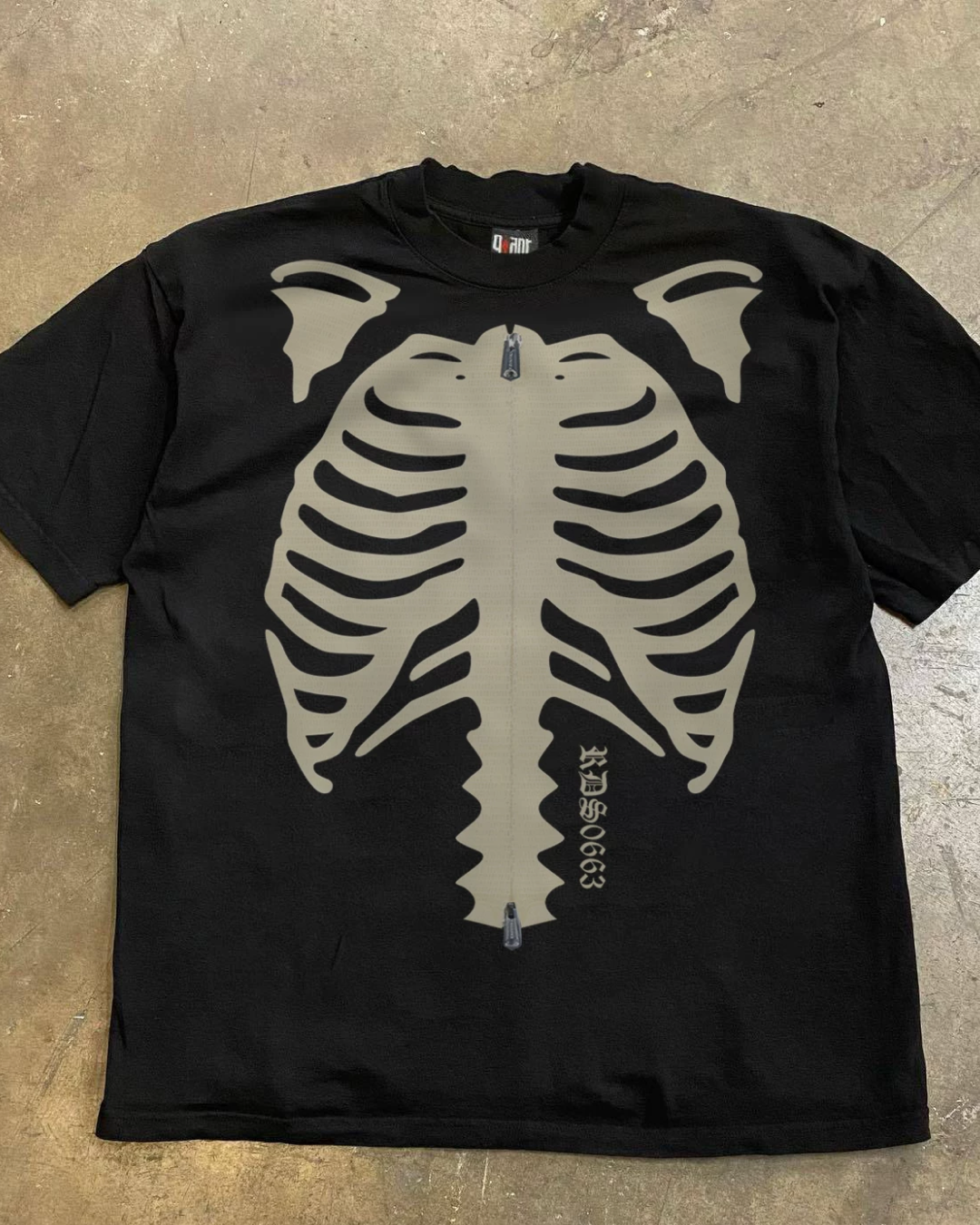 ジップボーンデザインTシャツ L0356