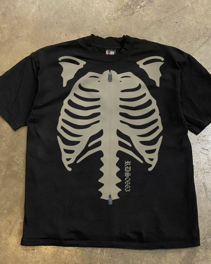 ジップボーンデザインTシャツ L0356