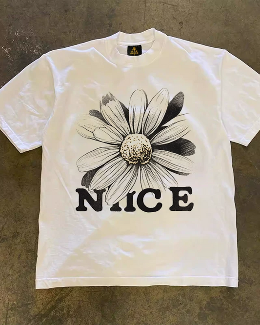 ビッグフラワーTシャツ L0378