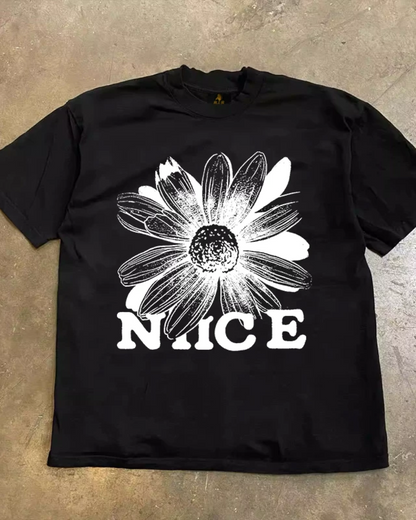 ビッグフラワーTシャツ L0378