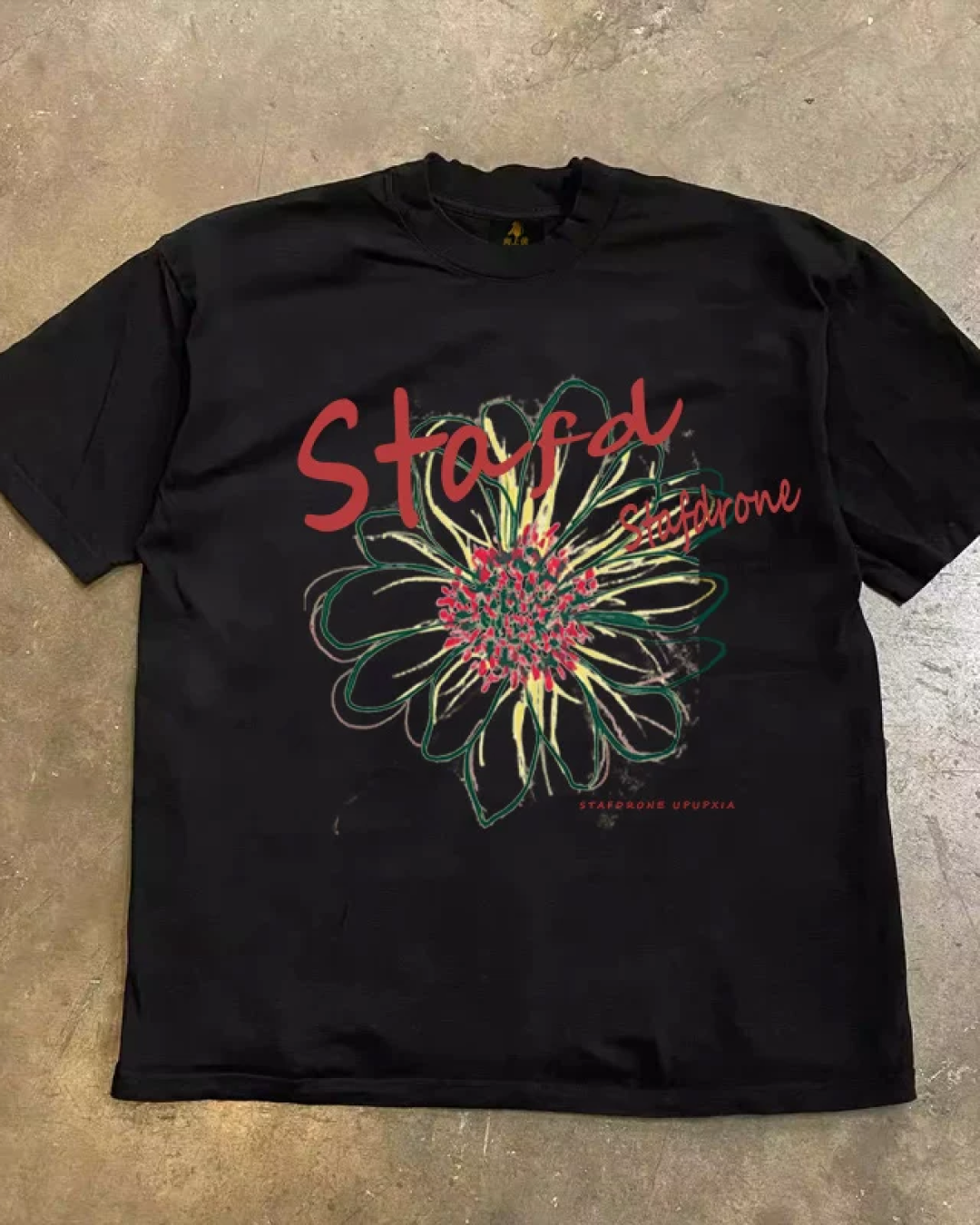 ペイントフラワーTシャツ L0380