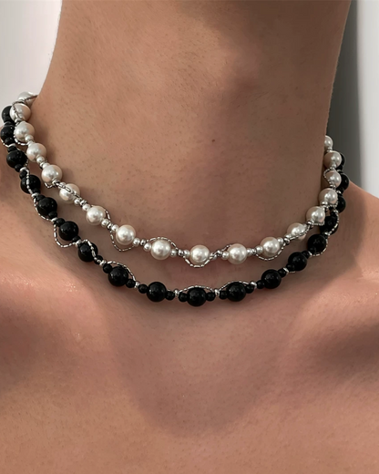 パールシルバチェーンネックレス　L0391