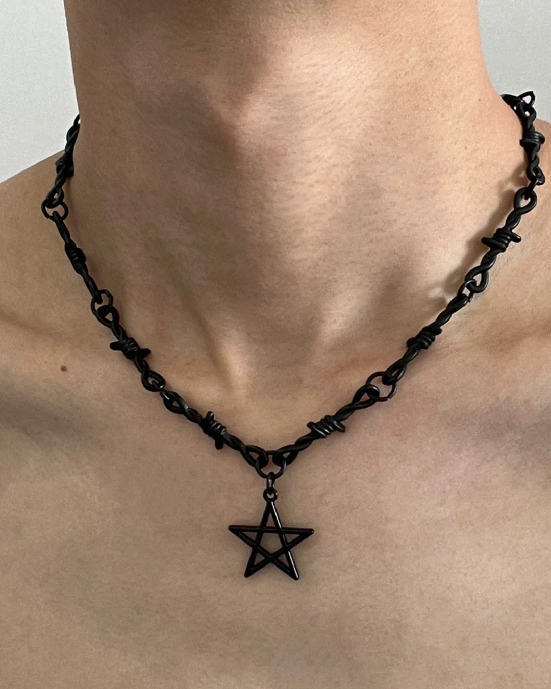 ブラックスターネックレス　L0399