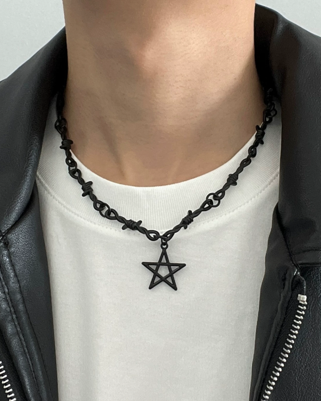 ブラックスターネックレス　L0399