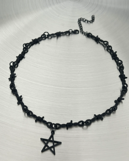 ブラックスターネックレス　L0399