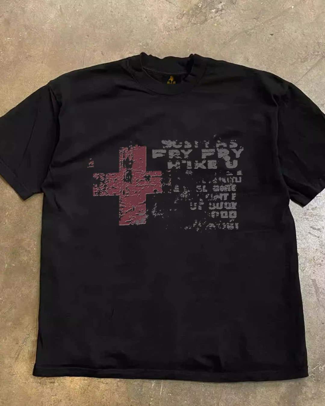 クロスフェードレタリングTシャツ L0428