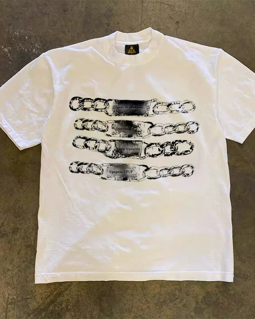 チェーンデザインTシャツ L0429