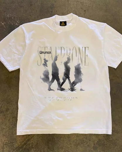 シルエットレタリングTシャツ L0432