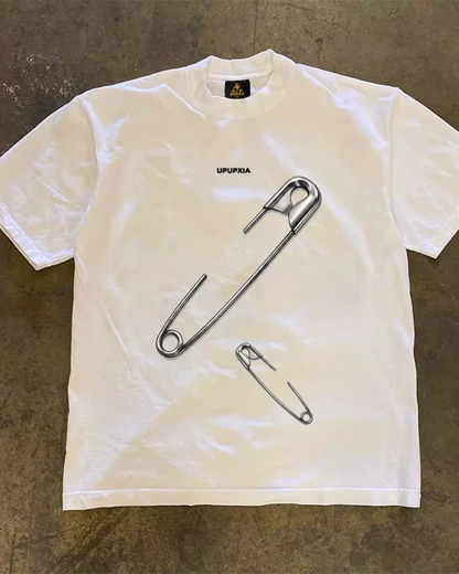 セーフティーピンTシャツ L0433