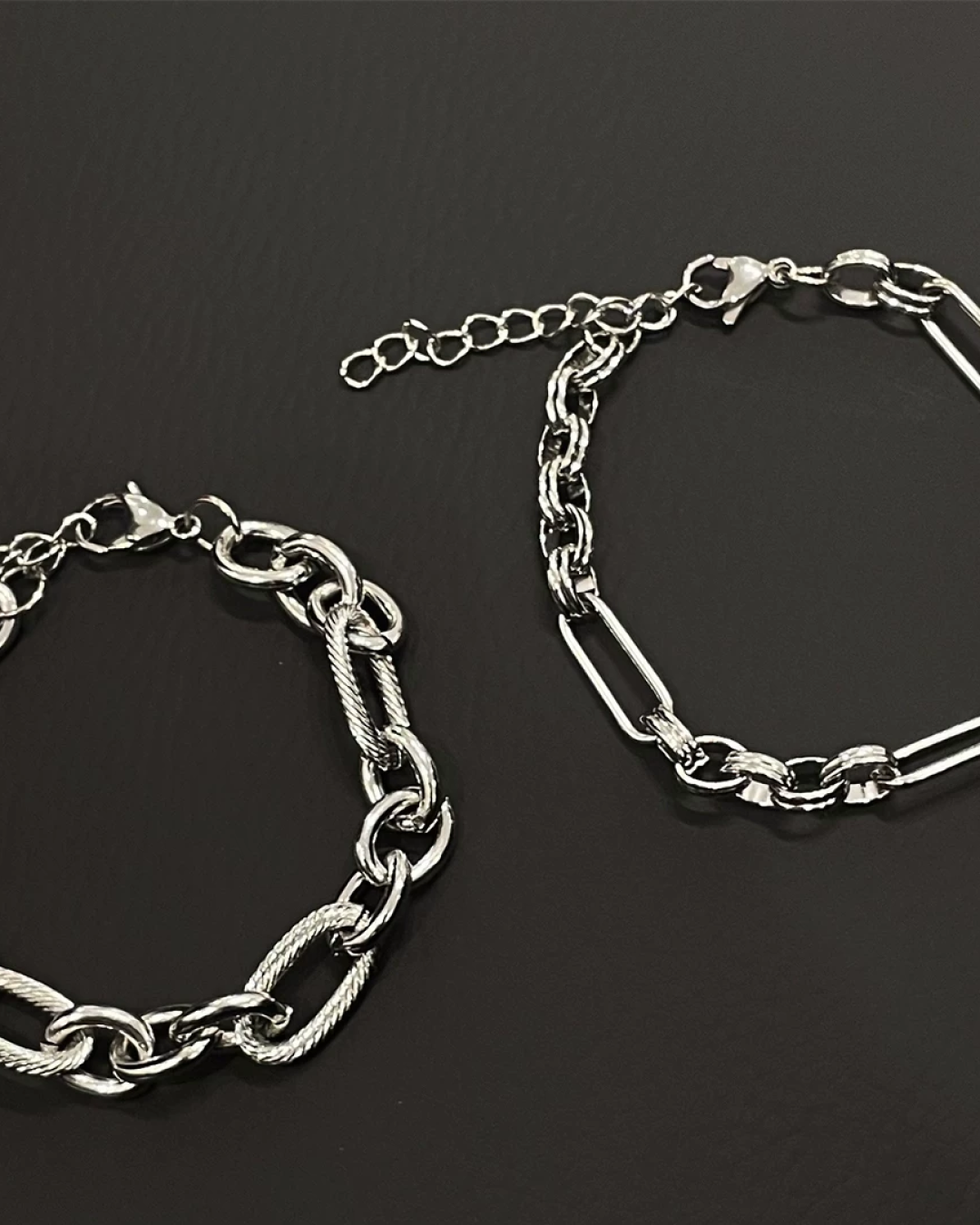シルバーチェーンブレスレット　L0439