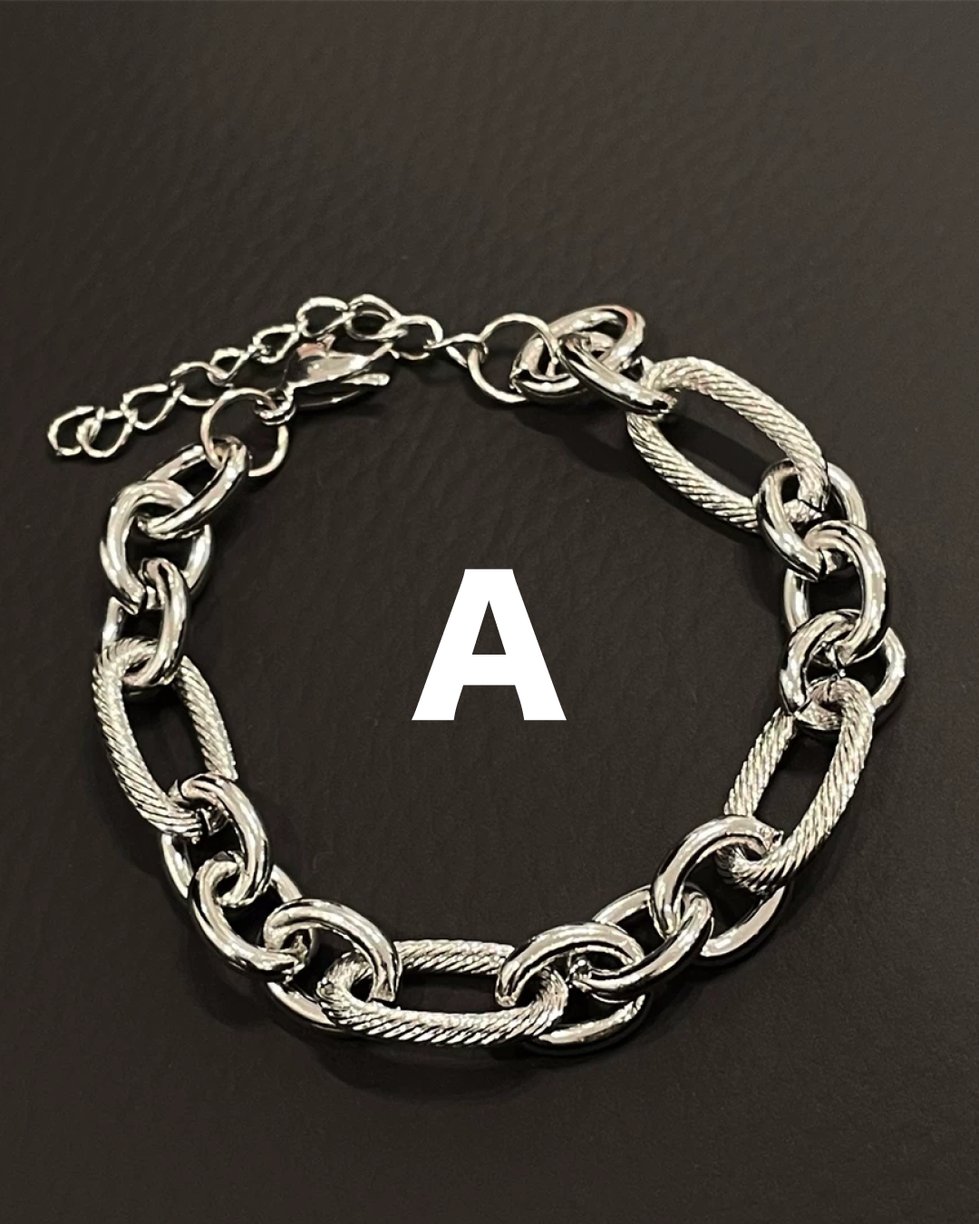 シルバーチェーンブレスレット　L0439