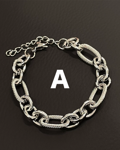 シルバーチェーンブレスレット　L0439