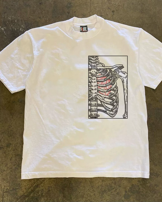 スクエアボーンプリントTシャツ L0446