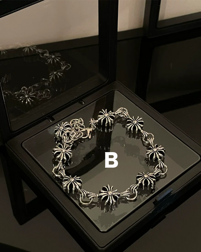 クロスシルバーブレスレット　L0451