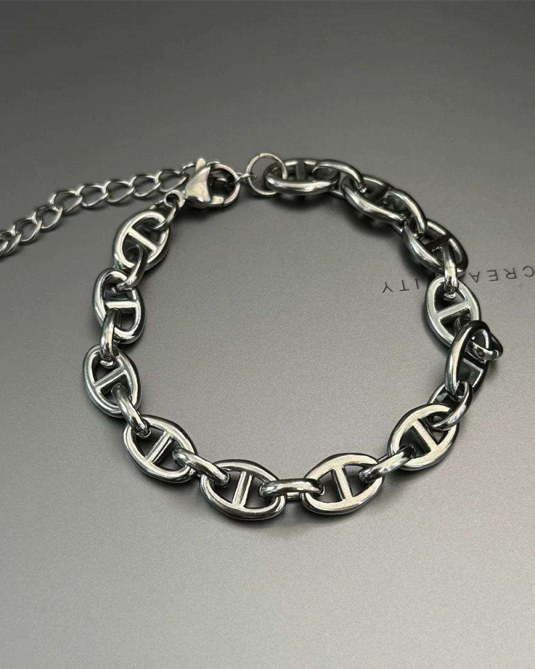シルバーアクセントブレスレット　L0452