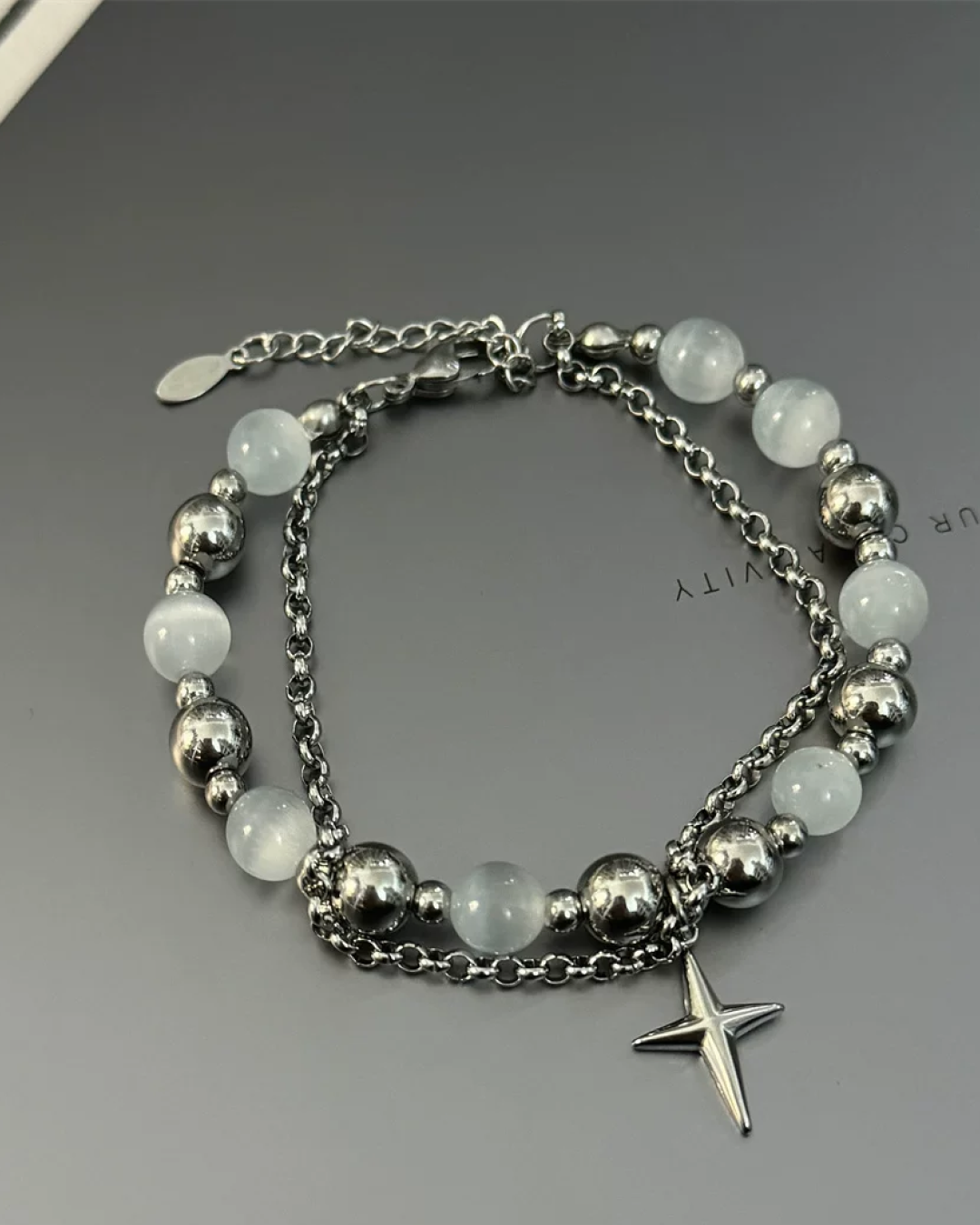 シルバーボールブレスレット　L0459
