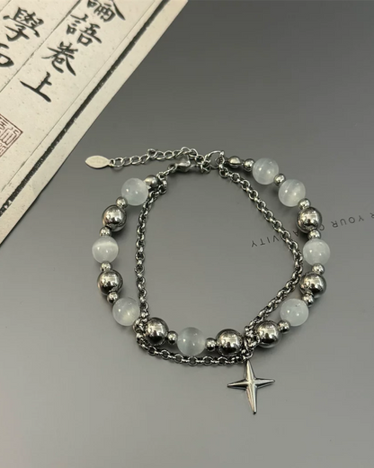 シルバーボールブレスレット　L0459