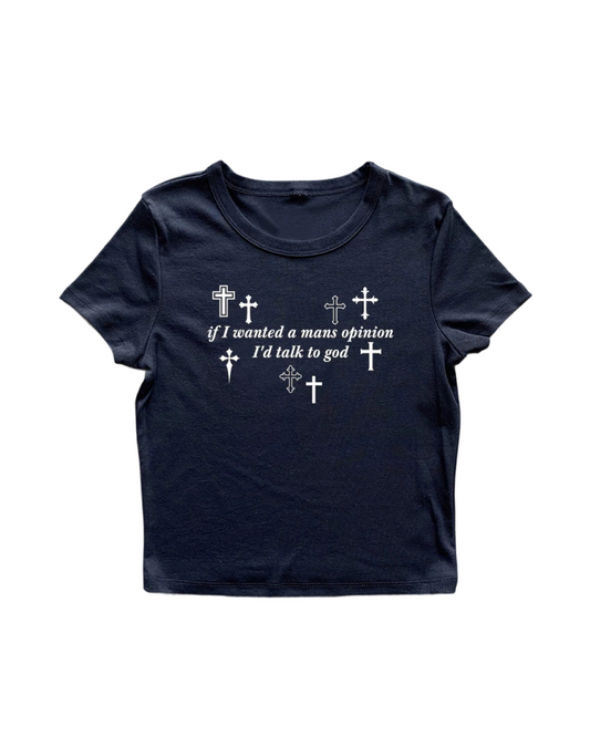 クロスレタリングTシャツ L0463