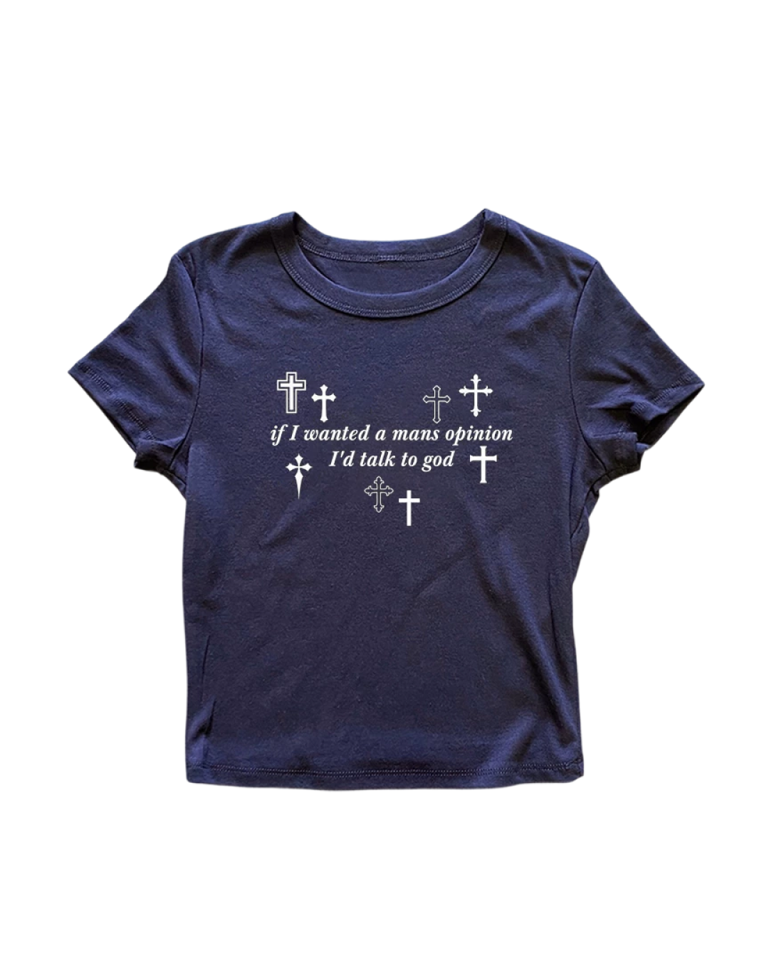 クロスレタリングTシャツ L0463