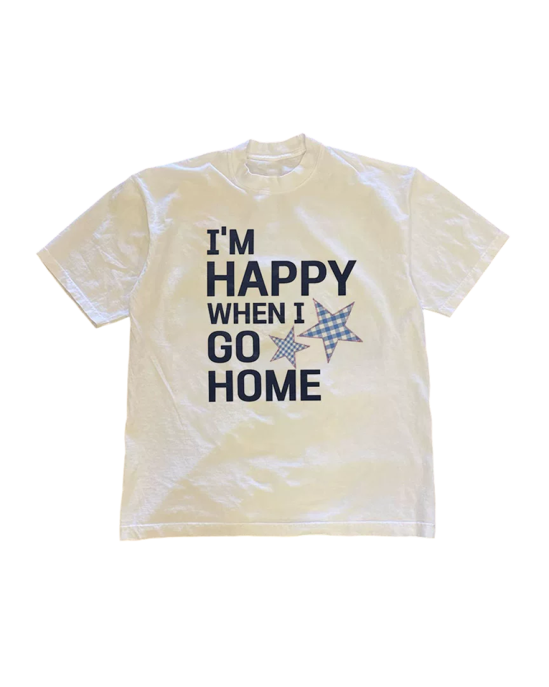 チェックスターレタリングTシャツ L0466