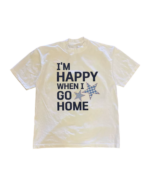 チェックスターレタリングTシャツ L0466