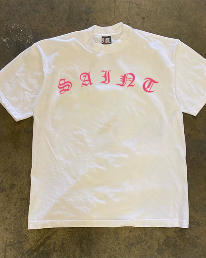 バックピンククロスTシャツ L0488