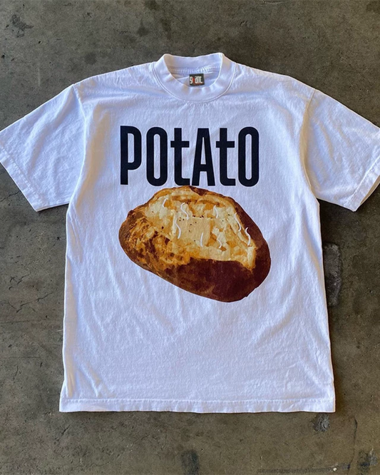 ポテトプリントTシャツ L0489