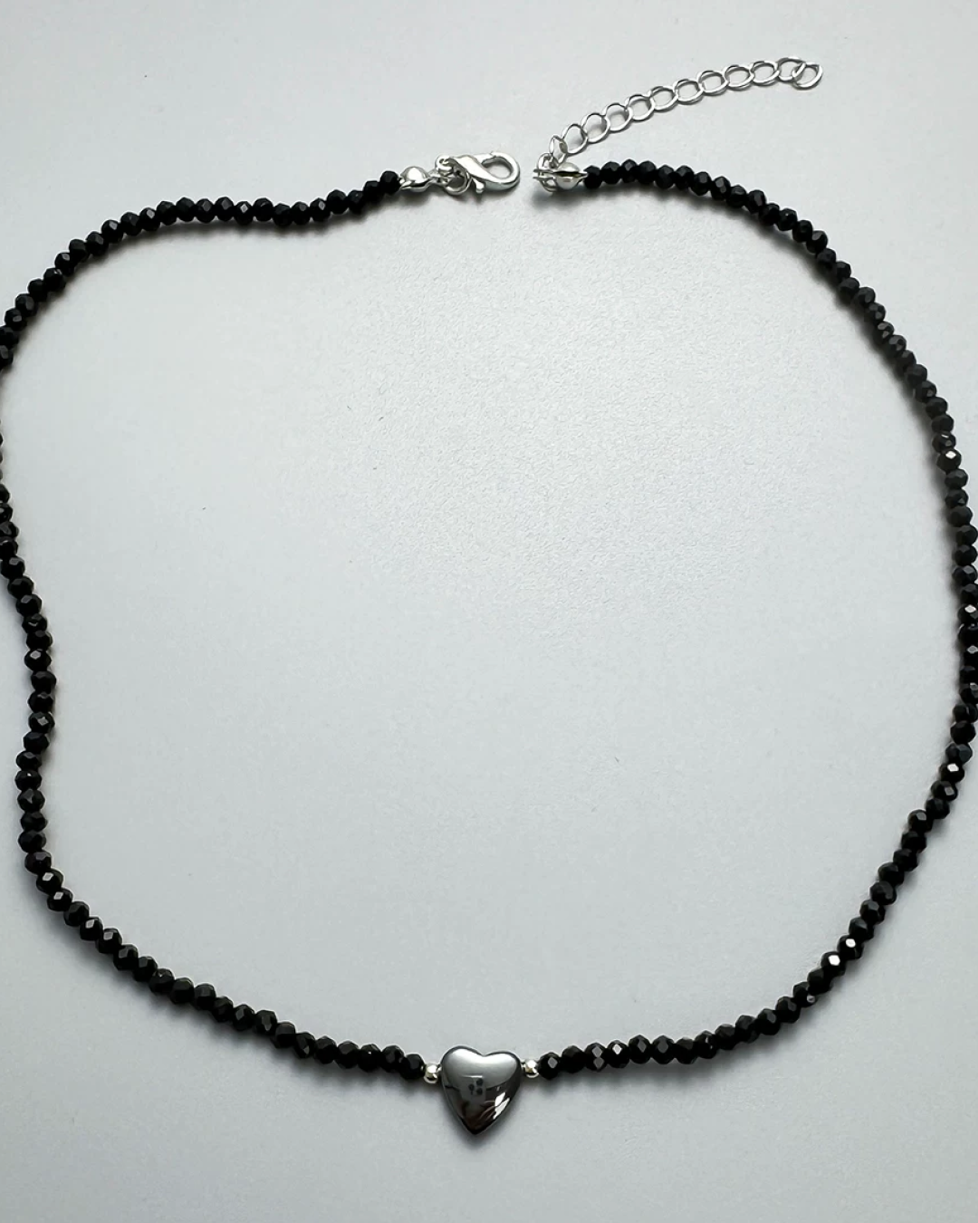 ブラックハートネックレス　L0504