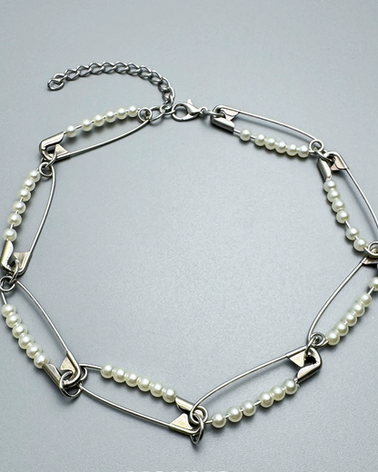 パールセーフティピンネックレス　L0505