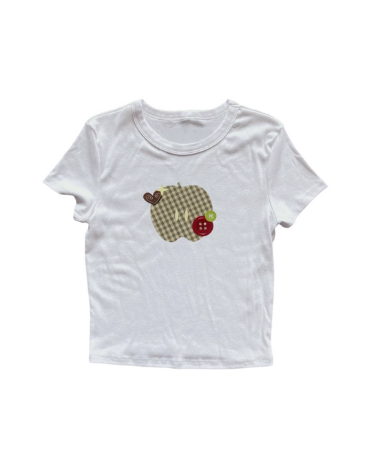 アップルチェックTシャツ L0512