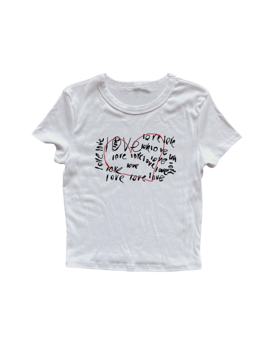 レタリングハートTシャツ L0514