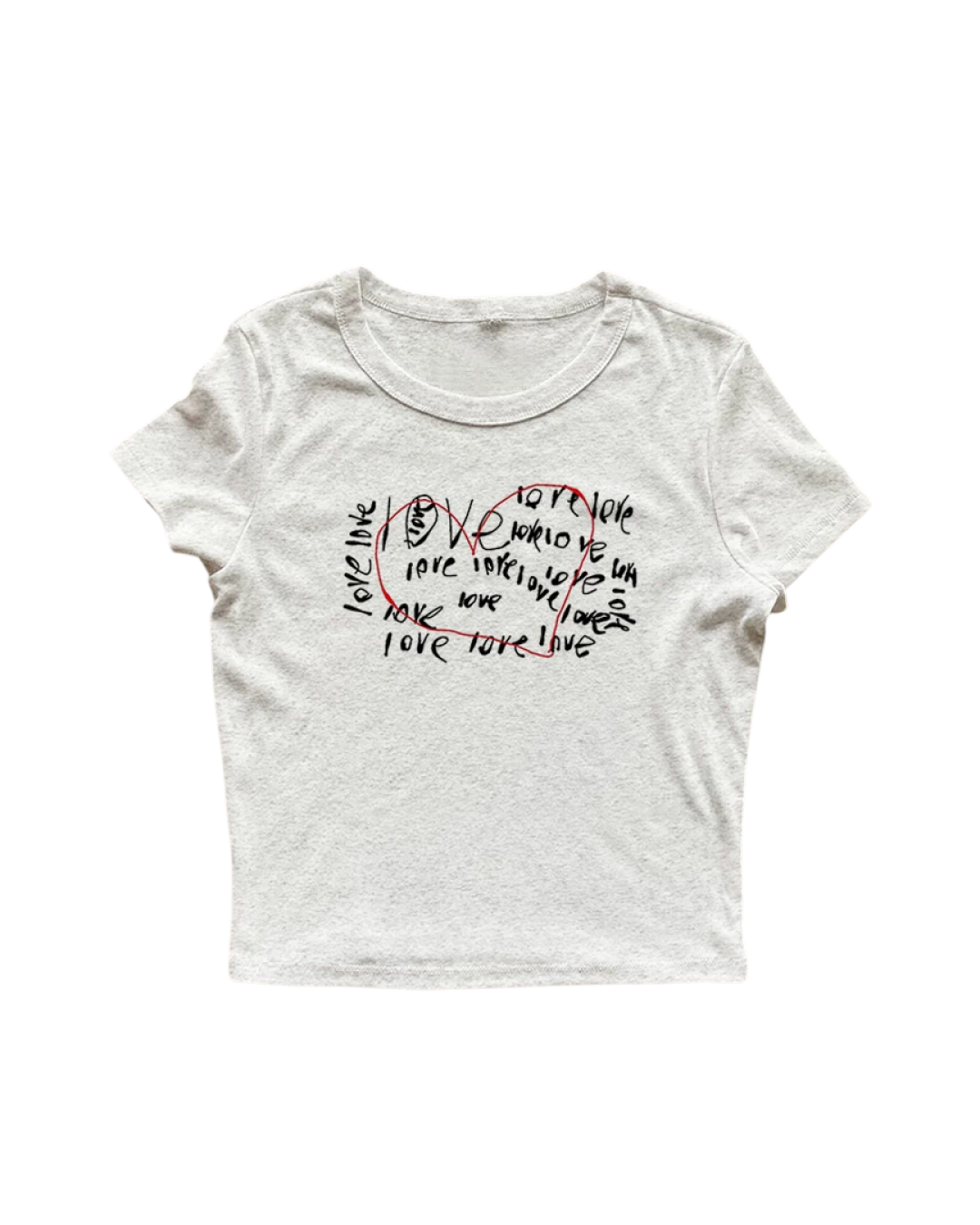 レタリングハートTシャツ L0514