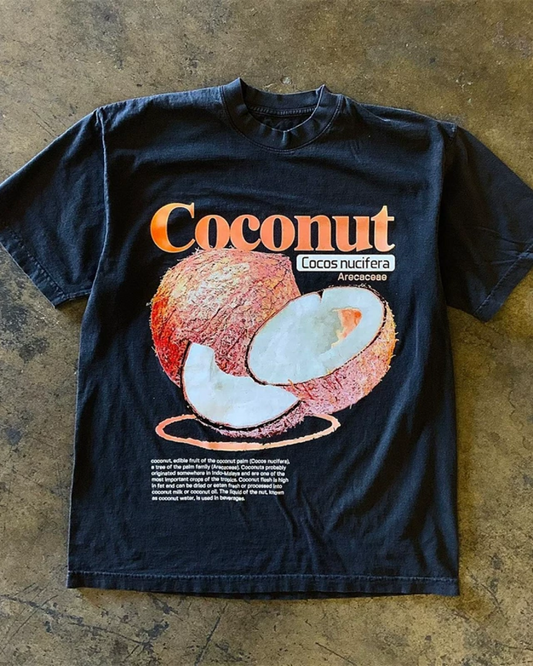 ココナッツデザインTシャツ L0523